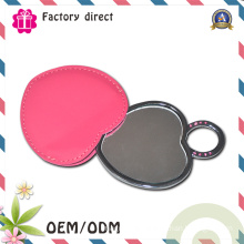 2016 New Style Durable Portable Leather Fold Cosmetic Makeup Pocket Mirror